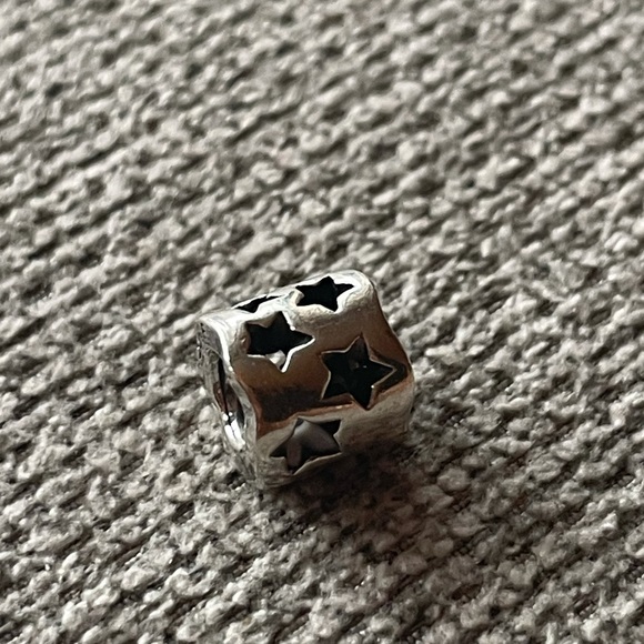 Star Cut Outs Design Pandora Silver Charm - Picture 3 of 4